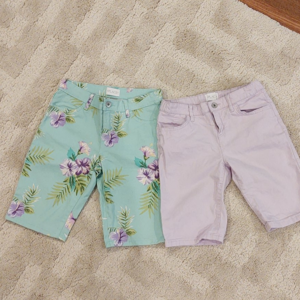 2 pair girls Children's place bermuda shorts